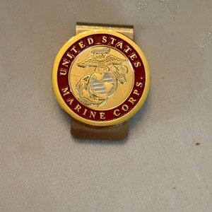 United States Marine Corps Gold Color Money Clip